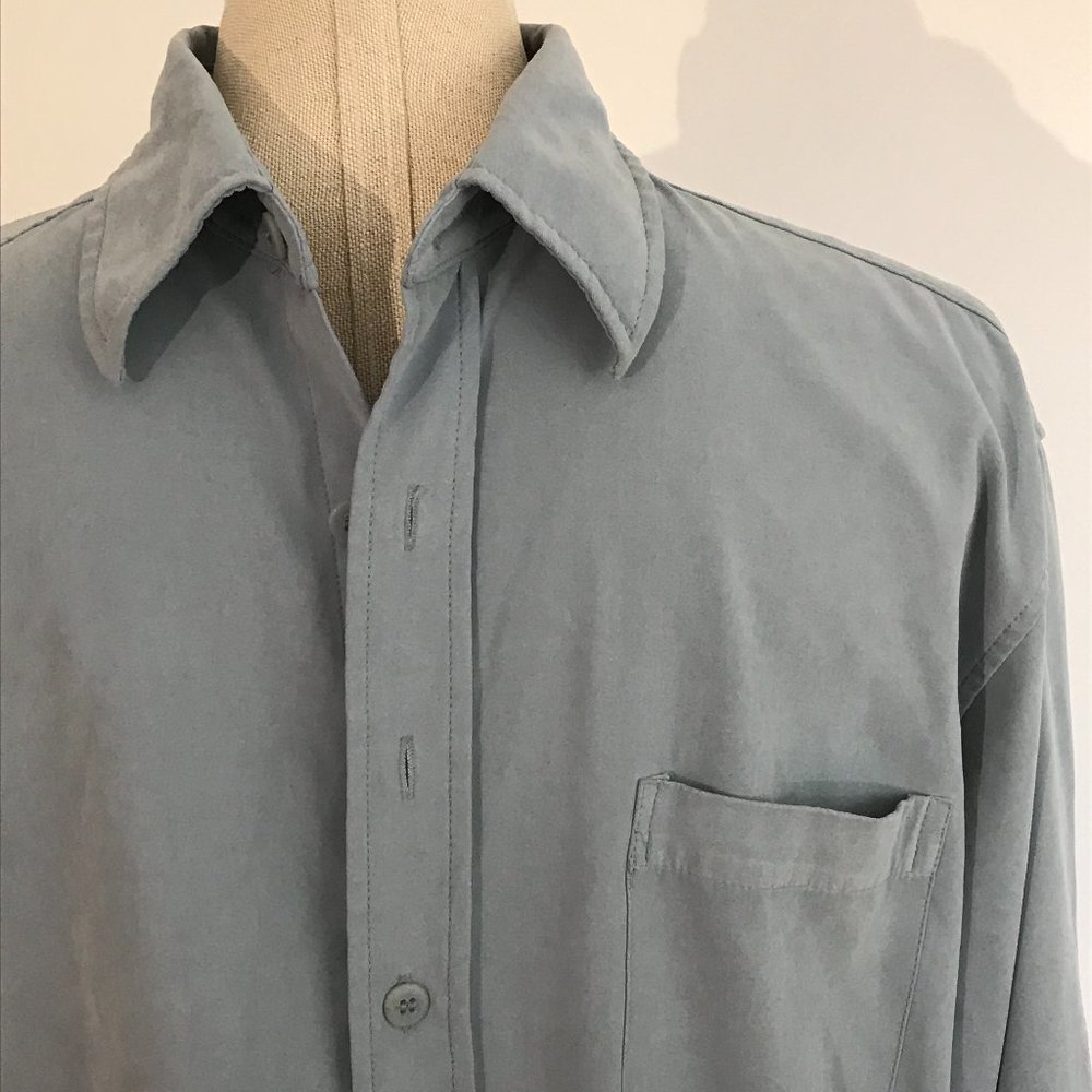 Point Zero - Blue Long Sleeve Button-Down Shirt